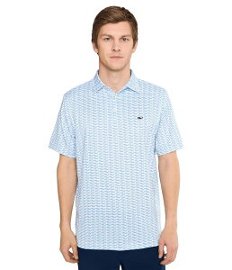 ���@�C�����[�h���@�C���Y �����Y �g�b�v�X �V���c �v�����g Vineyard Vines Printed Sankaty Polo Wahoo Micro - White �z���C�g