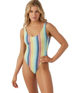 �I�j�[�� ���f�B�[�X ���� �㉺�Z�b�g O'Neill Beachbound Stripe North Shore One Piece Multicolored �}���`�J���[