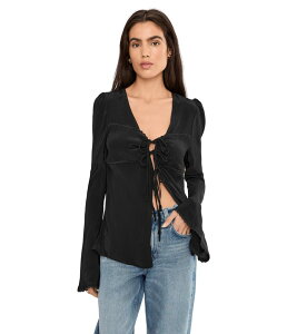 �t���[�s�[�v�� ���f�B�[�X �g�b�v�X �V���c Free People Bali Ariel Top Black �u���b�N