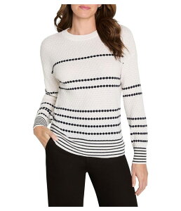�j�b�N�v���X�]�[�C ���f�B�[�X �A�E�^�[ �j�b�g�E�Z�[�^�[ �R�b�g�� NIC+ZOE Circle Around Cotton Cashmere Sweater Creamulti �N���[��