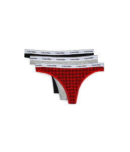 �J���o�� �N���C�� �A���_�[�E�F�A ���f�B�[�X �p���c ���S Calvin Klein Underwear Modern Logo Thong 3-Pack Blotched Plaid+adrenaline Rush/Black/Grey Heather �u���b�N