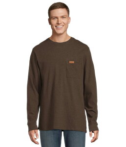 �y���h���g�� �����Y �g�b�v�X �V���c Pendleton Deschutes Tee Long Sleeve Brown Heather �w�U�[