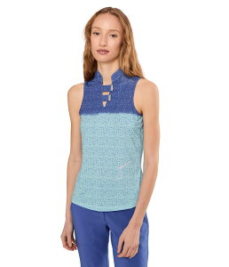 �W���C�~�[�T�h�b�N ���f�B�[�X �g�b�v�X �V���c �v�����g �m�[�X���[�u Jamie Sadock Dotted Uprint Sleeveless Polo Slate Purple �X���[�g