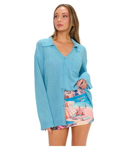 �E�~�[���A���[�� ���f�B�[�X �A�E�^�[ �j�b�g�E�Z�[�^�[ Show Me Your Mumu Sonny Sweater Blue Lagoon Knit �u���[