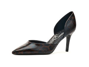 �J���o���N���C�� ���f�B�[�X �V���[�Y �q�[�� Calvin Klein Gloria Dark Brown Leopard Multi �u���E��