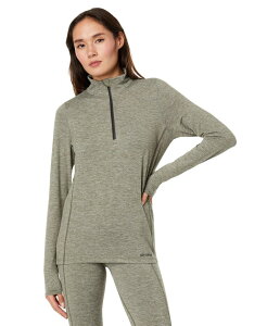 �z�b�g�`���[�Y ���f�B�[�X �g�b�v�X �V���c Hot Chillys Clima-Trek Zip-Tee Od Heather �w�U�[