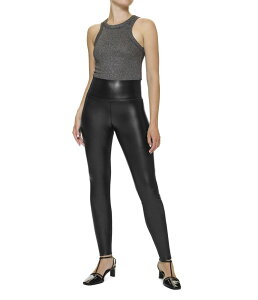 �q���[ ���f�B�[�X �{�g���X �J�W���A���p���c ���U�[ ���M���X HUE Leather Flat-Tering Fit Leggings Black �u���b�N