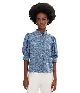 �Z�Z ���f�B�[�X �g�b�v�X �V���c CeCe Chambray Short Sleeve Hidden Placketop Classic Navy �l�C�r�[