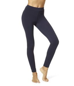 �q���[ ���f�B�[�X �{�g���X �J�W���A���p���c �R�b�g�� ���M���X HUE Wide Waistband Blackout Cotton Leggings Navy �l�C�r�[