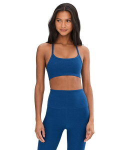 �r�����h���K ���f�B�[�X �A���_�[�E�F�A �u���W���[ Beyond Yoga Spacedye Slim Racerback Medium Support Bra Marine Blue Heather �w�U�[