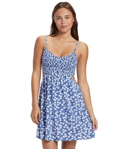 ���L�V�[ ���f�B�[�X �g�b�v�X �����s�[�X �~�j Roxy Hotropics Mini Dress Bijou Blue Floral Delight �u���[