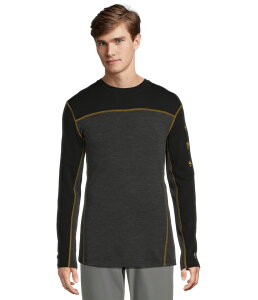 �X�}�[�g�E�[�� �����Y �g�b�v�X �V���c �J���[�u���b�N Smartwool Classic Thermal Merino Base Layer Colorblock Crew Charcoal/Honey Gold �`���R�[��