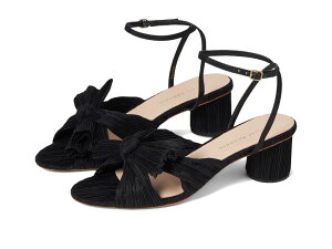 ���t���[ �����_�� ���f�B�[�X �V���[�Y �q�[�� �v���[�c �A���N�� Loefflerandall Dahlia Pleated Knot Mule with Ankle Strap Black 1 �u���b�N