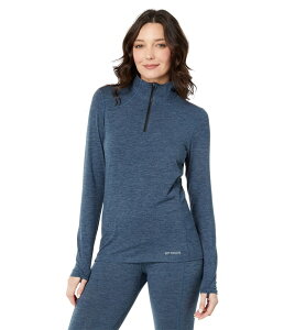 �z�b�g�`���[�Y ���f�B�[�X �g�b�v�X �V���c Hot Chillys Clima-Trek Zip-Tee Nightfall Heather �w�U�[