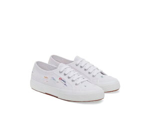 �X�y���K ���f�B�[�X �V���[�Y �X�j�[�J�[ �R�b�g�� Superga 2750 Ripped Multicolor Cotton White/Multicolor Shaded Print �z���C�g