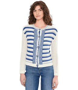 �j�b�N�v���X�]�[�C ���f�B�[�X �A�E�^�[ �j�b�g�E�Z�[�^�[ �J�[�f�B�K�� NIC+ZOE Painted Porcelain Cardigan Blue Multi �u���[
