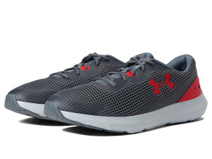 �A���_�[�A�[�}�[ �����Y �V���[�Y �X�j�[�J�[ Under Armour Surge 3 Pitch Gray/Mod Gray/Red �O���[