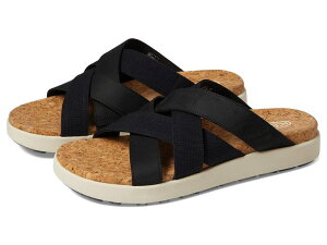 �L�[�� ���f�B�[�X �V���[�Y �T���_�� KEEN Elle Mixed Slide Black/Birch �u���b�N