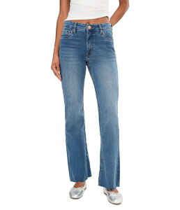 �J�b�g�t�����U�N���X ���f�B�[�X �{�g���X �f�j���p���c KUT from the Kloth Kelly High-Rise Fab Kick Flare Inset Leg in Senses
