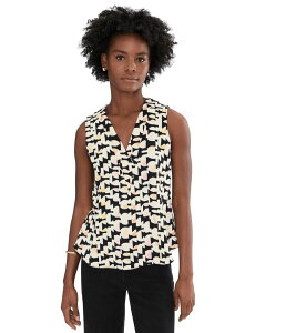 �j�b�N�v���X�]�[�C ���f�B�[�X �g�b�v�X �V���c �N���[�v NIC+ZOE Mod Mix Crepe Tank Black Multi �u���b�N