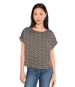 �j�b�N�v���X�]�[�C ���f�B�[�X �g�b�v�X �V���c �v�` NIC+ZOE Petite Lacy Diamonds Day Gloss Woven Tee Black Multi �u���b�N