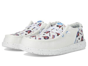 �w�C�f���[�h �����Y �V���[�Y �X���b�|���E���[�t�@�[ Hey Dude Wally Funk Americana Party White/Multi �z���C�g