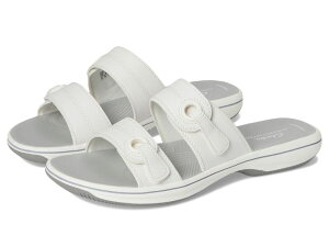 �N���[�N�X ���f�B�[�X �V���[�Y �T���_�� Clarks Breeze Maye White Synthetic �z���C�g