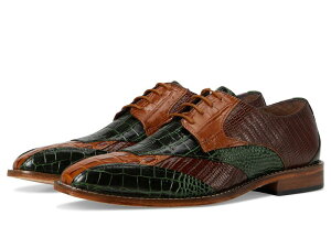 �X�e�C�V�[�A�_���X �����Y �V���[�Y �I�b�N�X�t�H�[�h ���[�X Stacy Adams Tristano Bike Toe Lace-Up Green Multi �O���[��