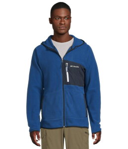�R�����r�A �����Y �A�E�^�[ �R�[�g �I�[�o�[���C Columbia Fastrek Overlay Hooded Full Zip Mountain Blue/Collegiate Navy �l�C�r�[