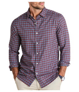 ���@�C�����[�h���@�C���Y �����Y �g�b�v�X �V���c Vineyard Vines Kendrick Check Tech Twill Shirt Crimson �N�����]��