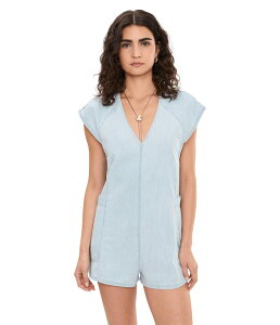 �t���[�s�[�v�� ���f�B�[�X �g�b�v�X �W�����v�X�[�c �����p�[�X �f�j�� Free People Free Fall Denim Rompers Water �f�j��