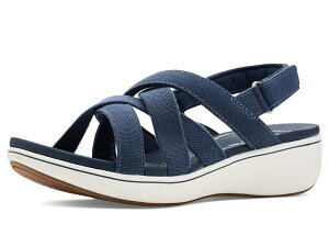 �N���[�N�X ���f�B�[�X �V���[�Y �T���_�� Clarks Breezerae Anavy Canvas �l�C�r�[