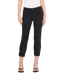 �J�b�g�t�����U�N���X ���f�B�[�X �{�g���X �f�j���p���c �X�g���[�g KUT from the Kloth Amy Crop Straight Leg Black �u���b�N