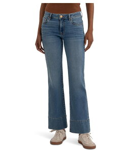 �J�b�g�t�����U�N���X ���f�B�[�X �{�g���X �J�W���A���p���c KUT from the Kloth Kelsey Mid-Rise Kick Flare with Wide Hem Contract
