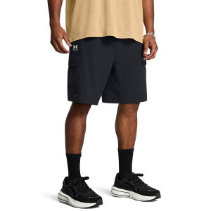 �A���_�[�A�[�}�[ �����Y �{�g���X �n�[�t�p���c�E�V���[�c �V���[�g�p���c Under Armour Vibe Woven Cargo Shorts Black/White �z���C�g