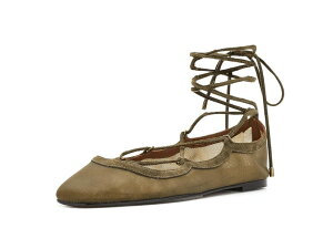 ���C�h�E�F�� ���f�B�[�X �V���[�Y �T���_�� ���b�V�� ���[�X Madewell The Greta Lace-Up Ballet Flat in Mesh Dark Olive �I���[�u
