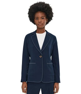 �j�b�N�v���X�]�[�C ���f�B�[�X �A�E�^�[ �R�[�g �u���U�[ NIC+ZOE Sleek Stretch Accent Stitch Blazer Dark Indigo �C���f�B�S