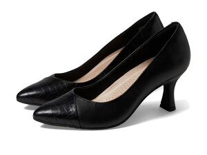 �N���[�N�X ���f�B�[�X �V���[�Y �q�[�� Clarks Kataleyna Rose Black Croc Print Leather �u���b�N