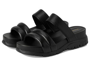 �R�[���n�[�� ���f�B�[�X �V���[�Y �T���_�� Cole Haan Zerograndouble Band Slide Sandals Black/Black �u���b�N