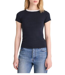 ���C�h�E�F�� ���f�B�[�X �g�b�v�X �V���c �N���[�l�b�N �R�b�g�� Madewell The '90s Crewneck Tee in Compact Cotton Colorblock