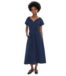�p�N�g ���f�B�[�X �g�b�v�X �����s�[�X �~�f�B PACT Coastal Boho Midi Dress Navy Blue �l�C�r�[
