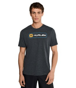 �n�[���[ �����Y �g�b�v�X �V���c Hurley Inlined Slub Short Sleeve Black �u���b�N