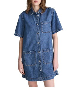 ���C�h�E�F�� ���f�B�[�X �g�b�v�X �����s�[�X �~�j �V���c �f�j�� Madewell Airy Denim Boxy Mini Shirtdress Pickett Wash �f�j��