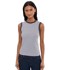 ���C�h�E�F�� ���f�B�[�X �g�b�v�X �V���c �R�b�g�� Madewell The '90shell Tank in Compact Cottonew York Stripe �X�g���C�v