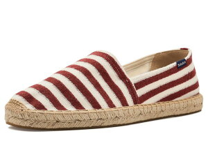 �\���h�X �����Y �V���[�Y �X���b�|���E���[�t�@�[ �p�C�� Soludos Terry Original Espadrille Burgyndy/Natural
