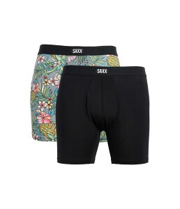�T�b�N�X�A���_�[�E�F�A�[ �����Y �{�N�T�[�p���c SAXX UNDERWEAR Vibe Xtra Soft Comfort Boxer Briefly 2-Pack Pineapple Field/Black �u���b�N
