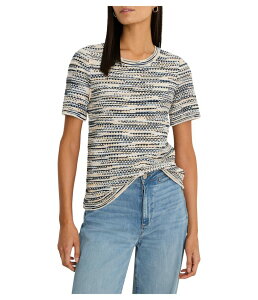 �j�b�N�v���X�]�[�C ���f�B�[�X �A�E�^�[ �j�b�g�E�Z�[�^�[ �v�` T�V���c NIC+ZOE Petite Spacedye Tuck Stitch Sweater Tee Blue Multi �u���[