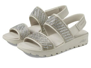 �X�P�b�`���[�Y ���f�B�[�X �V���[�Y �T���_�� SKECHERS Foamies Arch Fit Footsteps with Rhinestone Natural