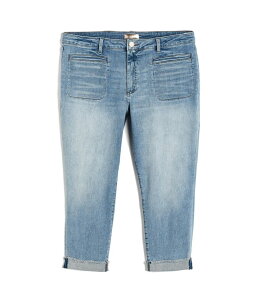 �J�b�g�t�����U�N���X ���f�B�[�X �{�g���X �f�j���p���c �X�g���[�g KUT from the Kloth Amy Crop Straight Leg Roll Up Traditional