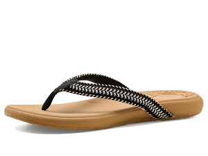 ���L�V�[ ���f�B�[�X �V���[�Y �T���_�� Roxy Mellow Lx Woven Black/White �z���C�g
